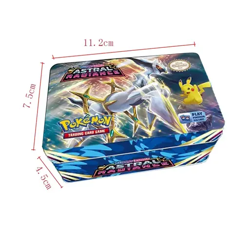 42 st/set Järnmetalllåda Pokémon TAKARA TOMY Stridsleksaker Lost Origin Pokémon-låda med Pikachu-spel Anime-bankkort för barn 10 best sales Pokémon-kortpaket - №9