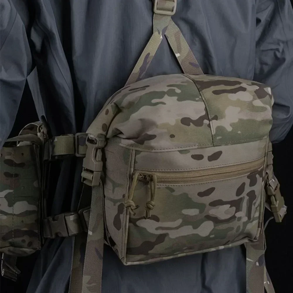 Bolsa enrollable MOLLE para chaleco táctico, arnés acolchado caza - imagen 2