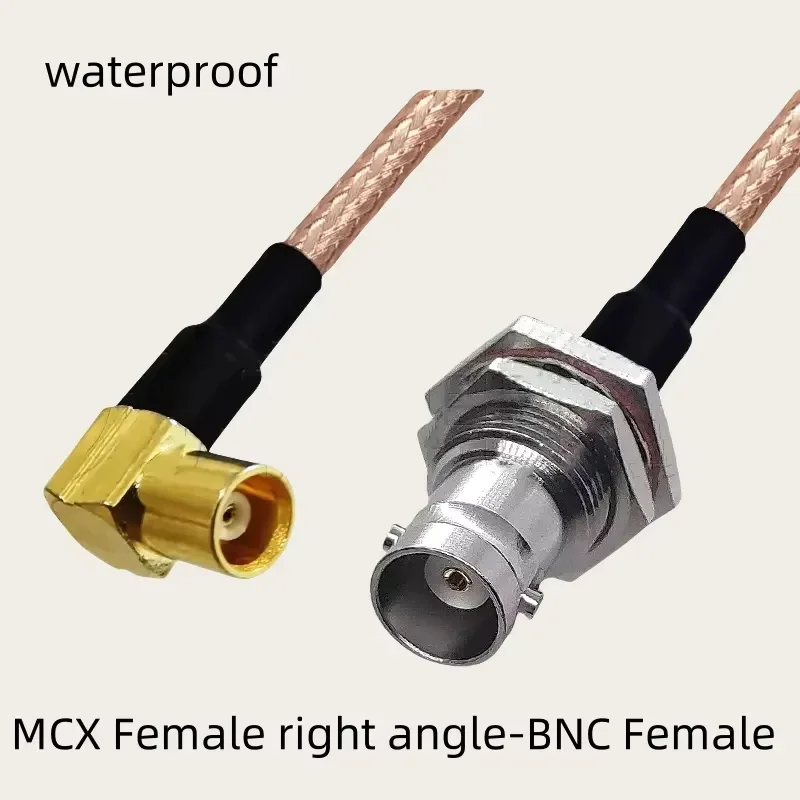 1PCS BNC Female Jack Bulkhead to MCX Male female right angle Connector RF Coaxial Jumper Pigtail RG316 Cable