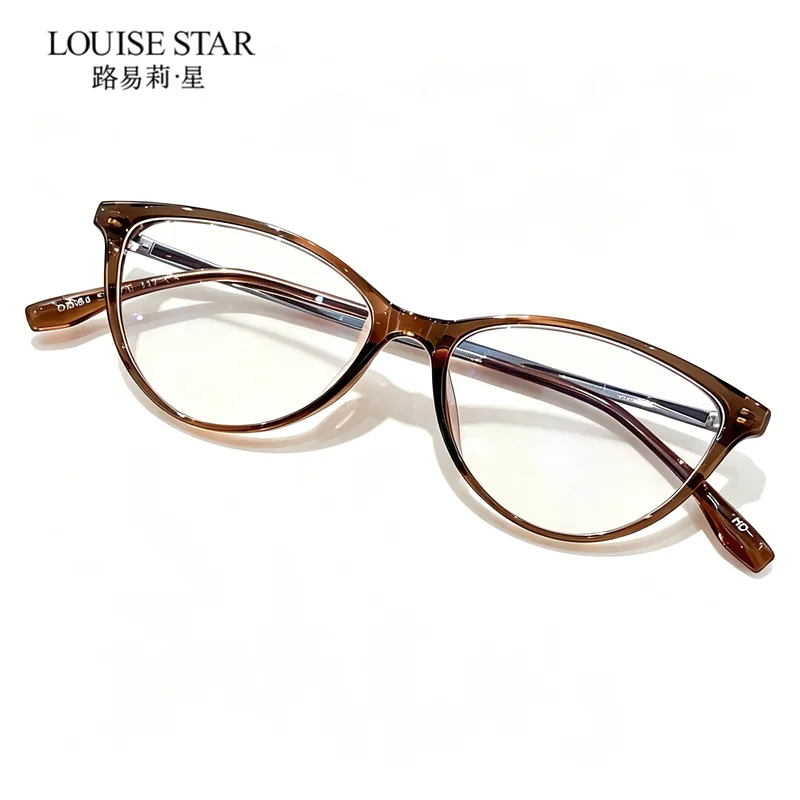 Cat eye glasses women's ultra light small frame TR90 photochromic reading glasses can be matched with 0 degrees+100+125...+500