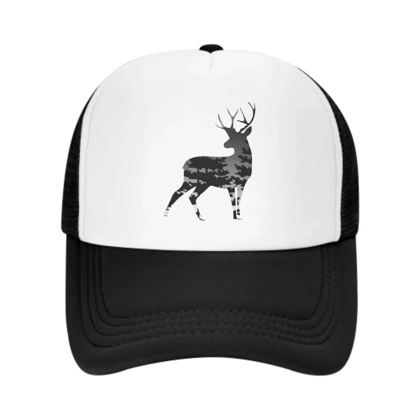 Black Trees Deer New Summer Leisure Sports Daily Sun Hat Fishing Outdoor Activity Unisex Canvas Fashion Duck Tongue Cap