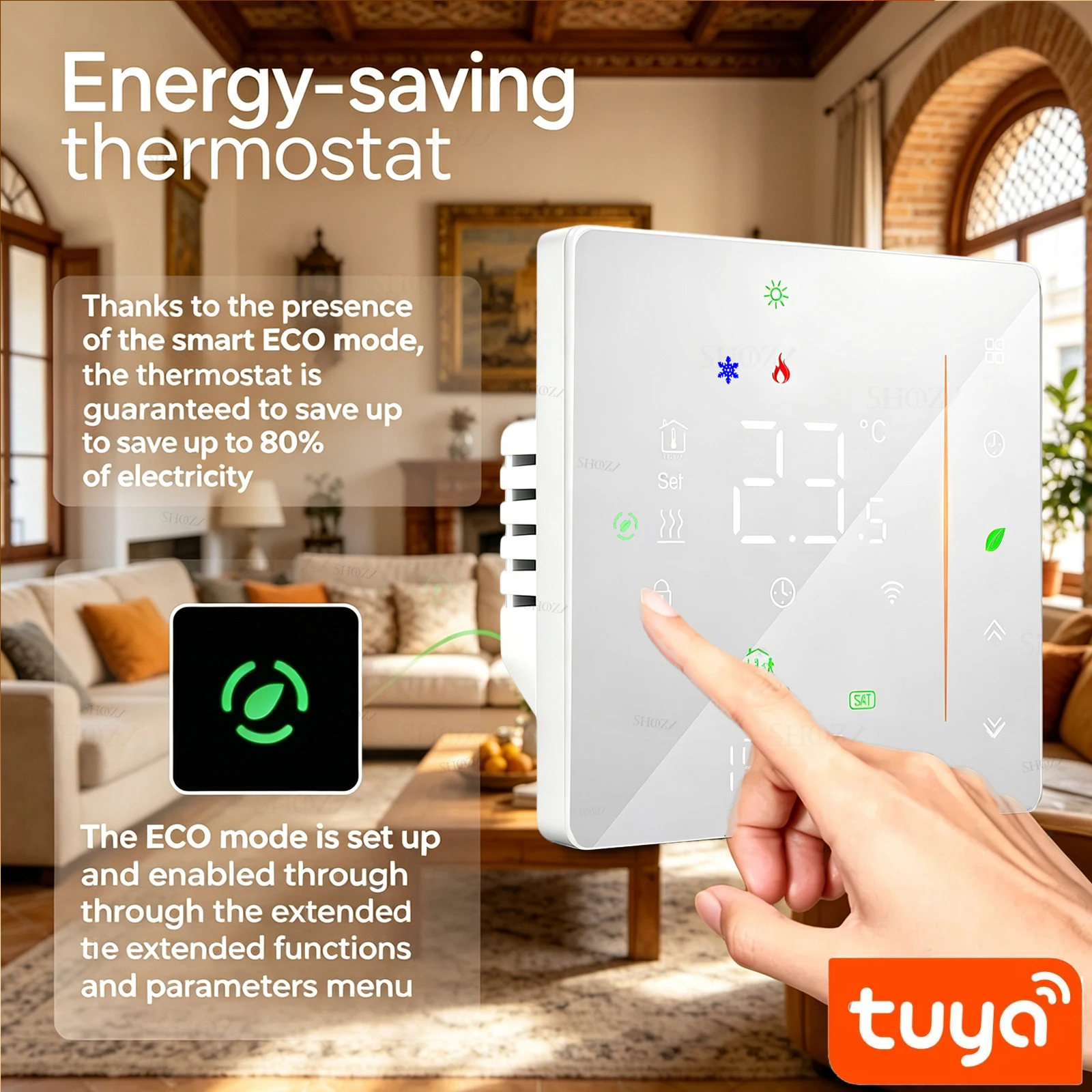 tuya-wifi-thermostat-with-temperature-statistics-0–99°c-control24v-220v-heating-cooling-temperature-controller-voice-alexa