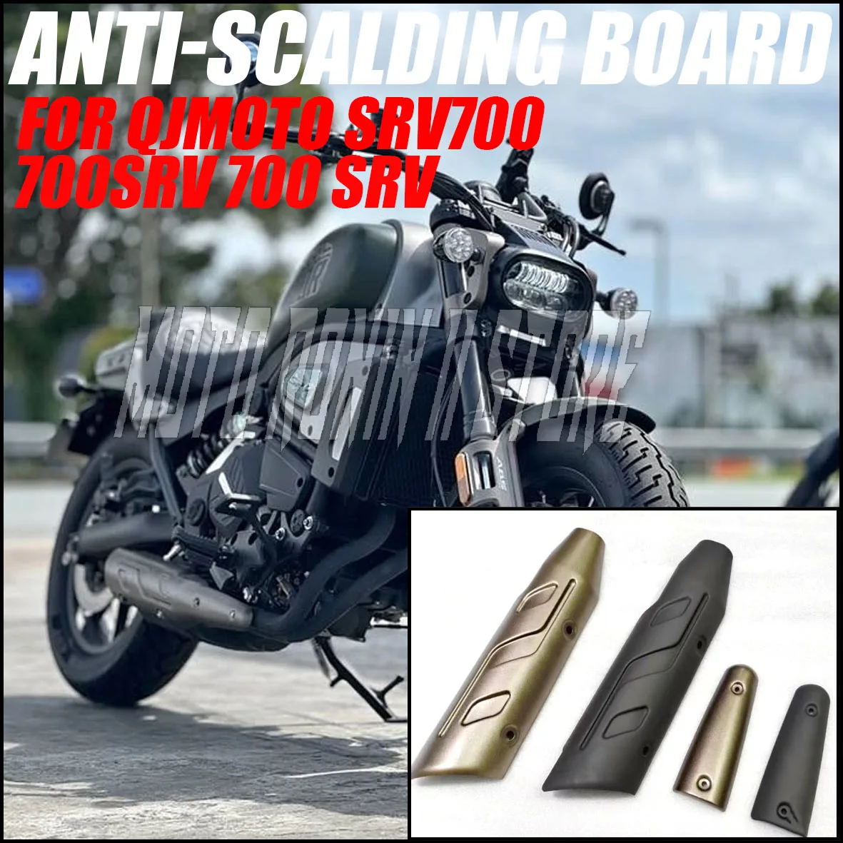 Exhaust Pipe Cover Muffler Cylinder Elbow Decorative Cover Anti-scalding Plate Brand New for QJMOTO SRV700 700SRV