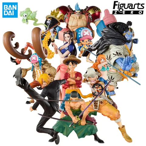 Bandai Figuarts ZERO One Piece Animasyon 20. Yıldönümü Hasır Şapkalı Korsanlar Karakter Koleksiyonluk Süsler Oyuncaklar Festival Hediyeleri