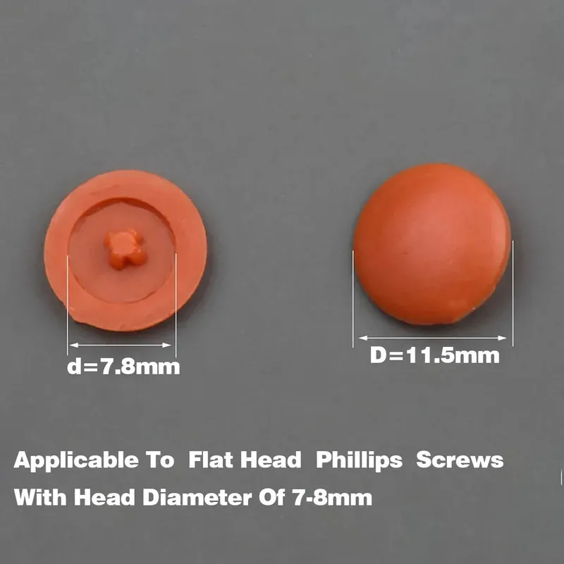 

100pcs Plastic Screw Covers Self Tapping Nut Caps For Furniture And Outdoor