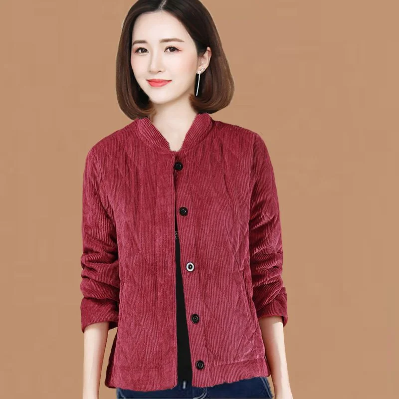 

Вельветовое короткое пальто, женское вельветовое осенне-зимнее новое корейское свободное стеганое утолщенное хлопковое пальто, короткое маленькое хлопковое пальто