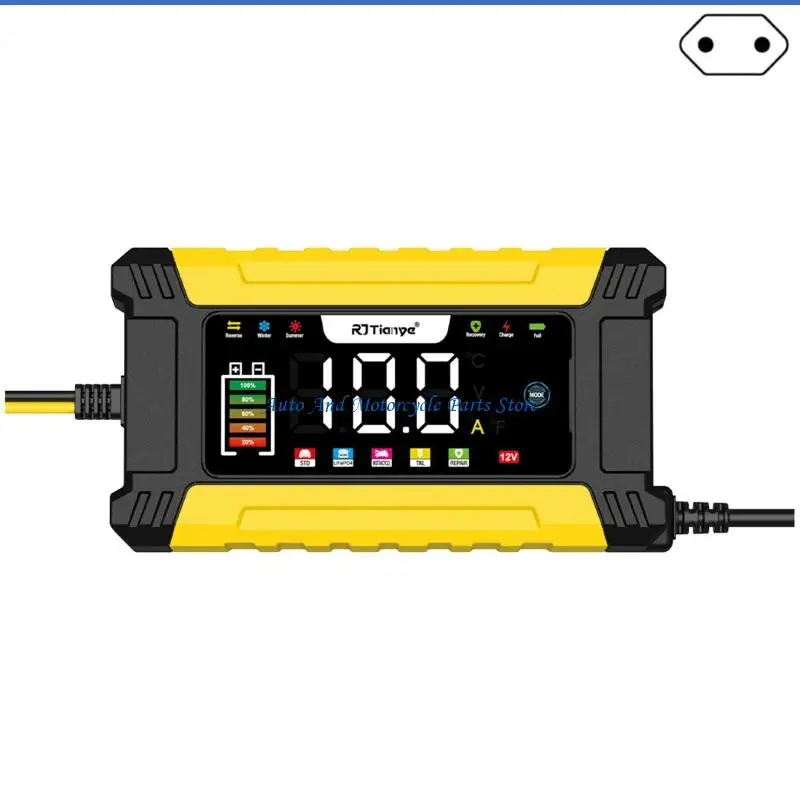 P9FD 12V 10A Battery Chargers With Real Time Monitoring For Emergency Power Supply On The Go Space Saving Design