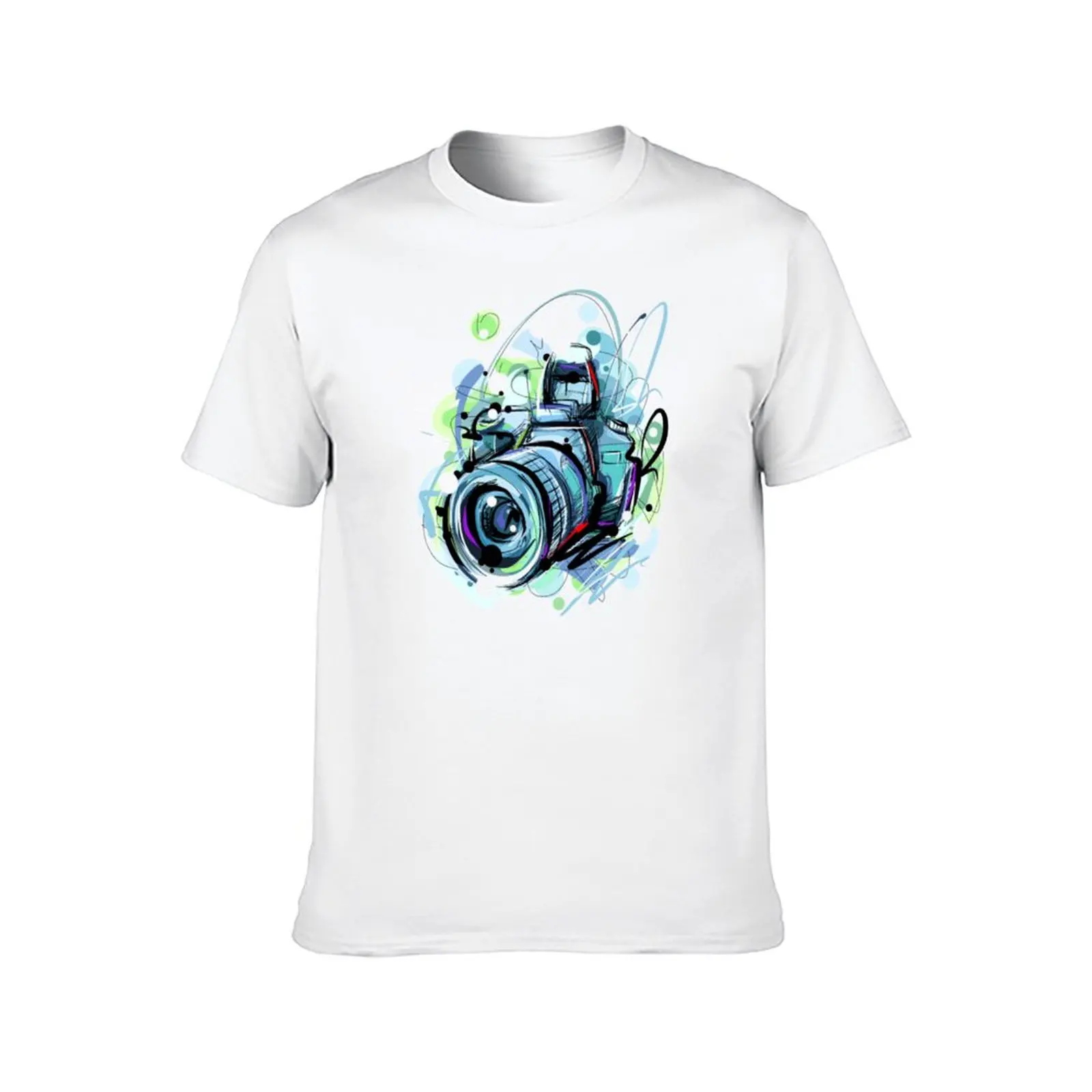 Cool camera sketch vector image abstract awesome T-Shirt luxury t-shirt hippie clothes for a boy mens t shirts