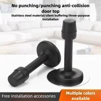 Useful Stainless Steel Door Stopper Wall Protector Noise Canceling Door Crash Pad Anti-Collision Hardware Door Holder Home