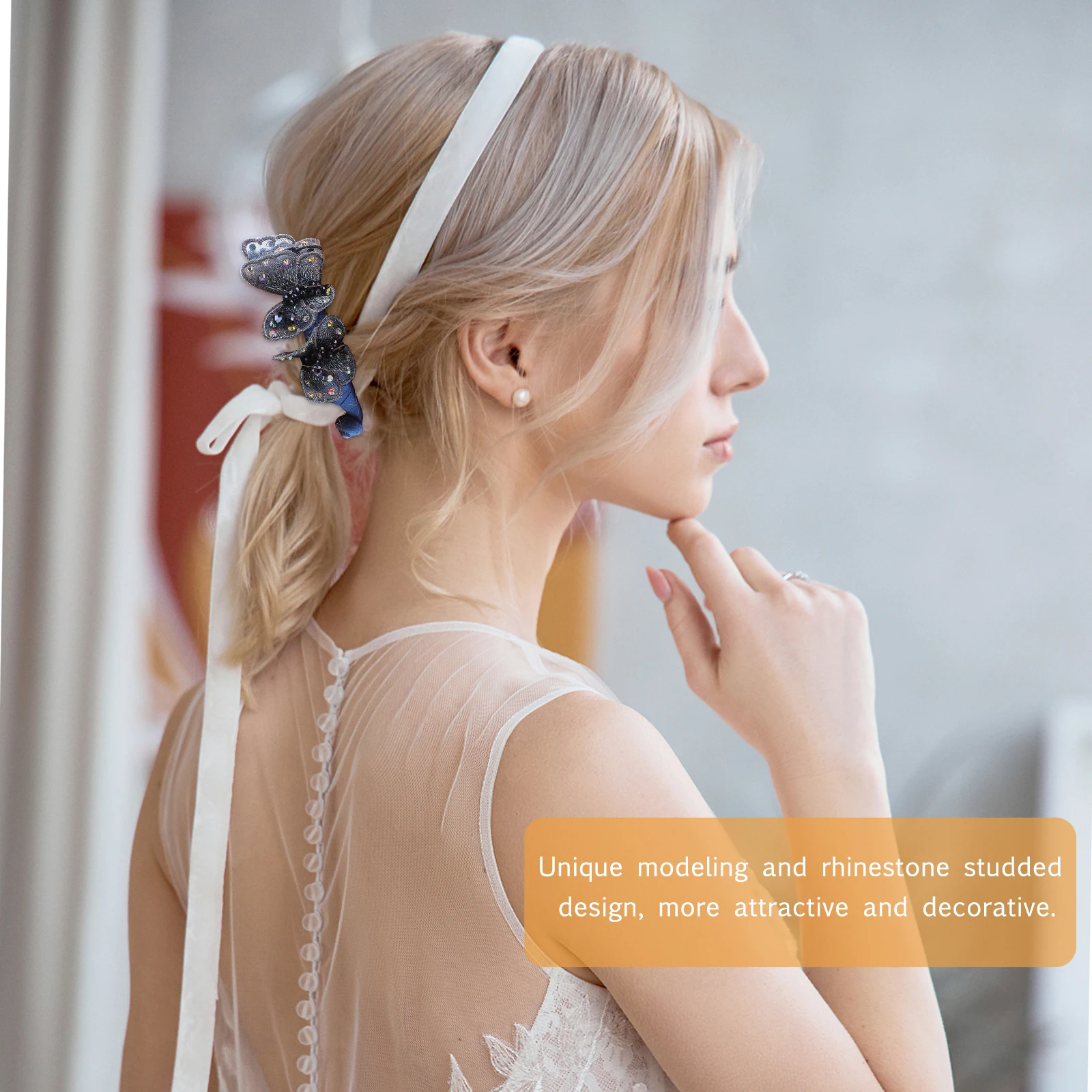 

Crystal Hairpin H made Woven Hair slide Rhinestone Ball Accessories Large Hairgrip Haircare Styling Tool For Wedding Party Daily