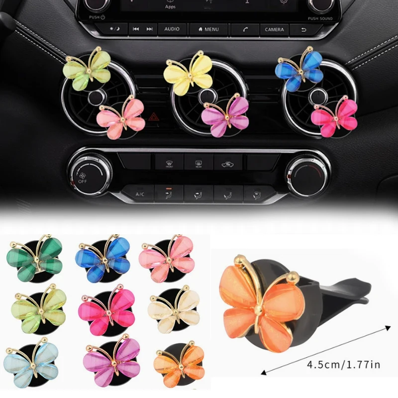 

Colorful Small Butterfly Aromatherapy Clip Car Air Vent Perfume Clip Air Conditioning Interior Decorations Car Accessories