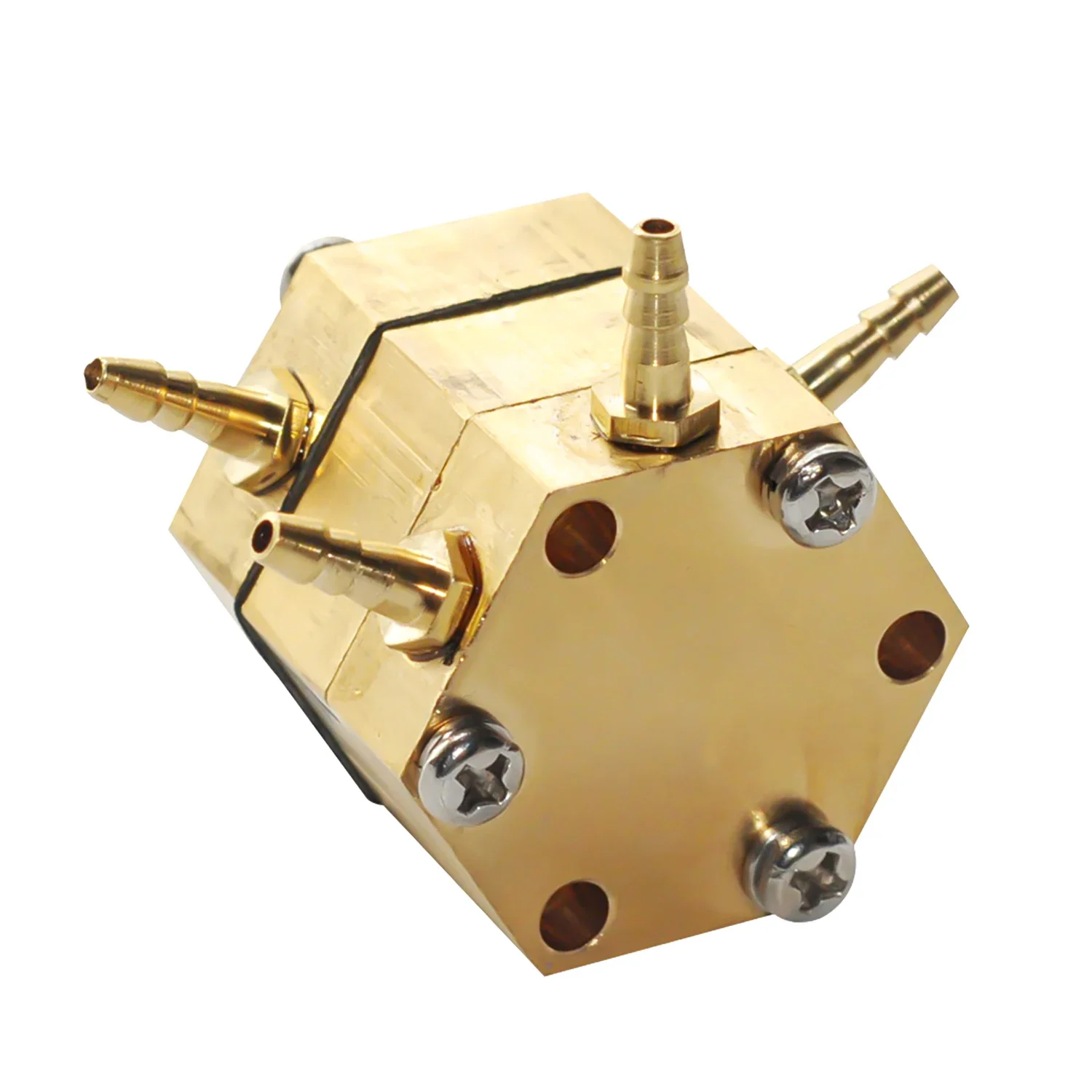 1/6pcs Dental Lab Air Water Valve Hexagonal with Pressure Regulator Fits 4mm Hose for Chair Unit