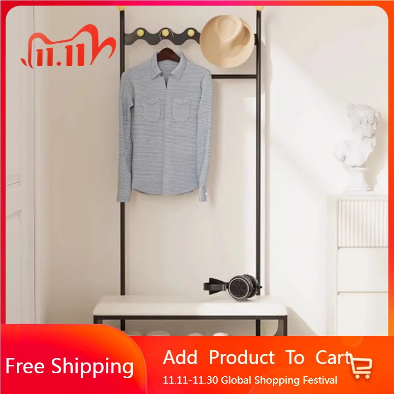 

Display Dress Coat Racks Clothes Storage Standing Wooden Indoor Coat Racks Garment Shoe Open Arara De Roupa Trendy Furniture