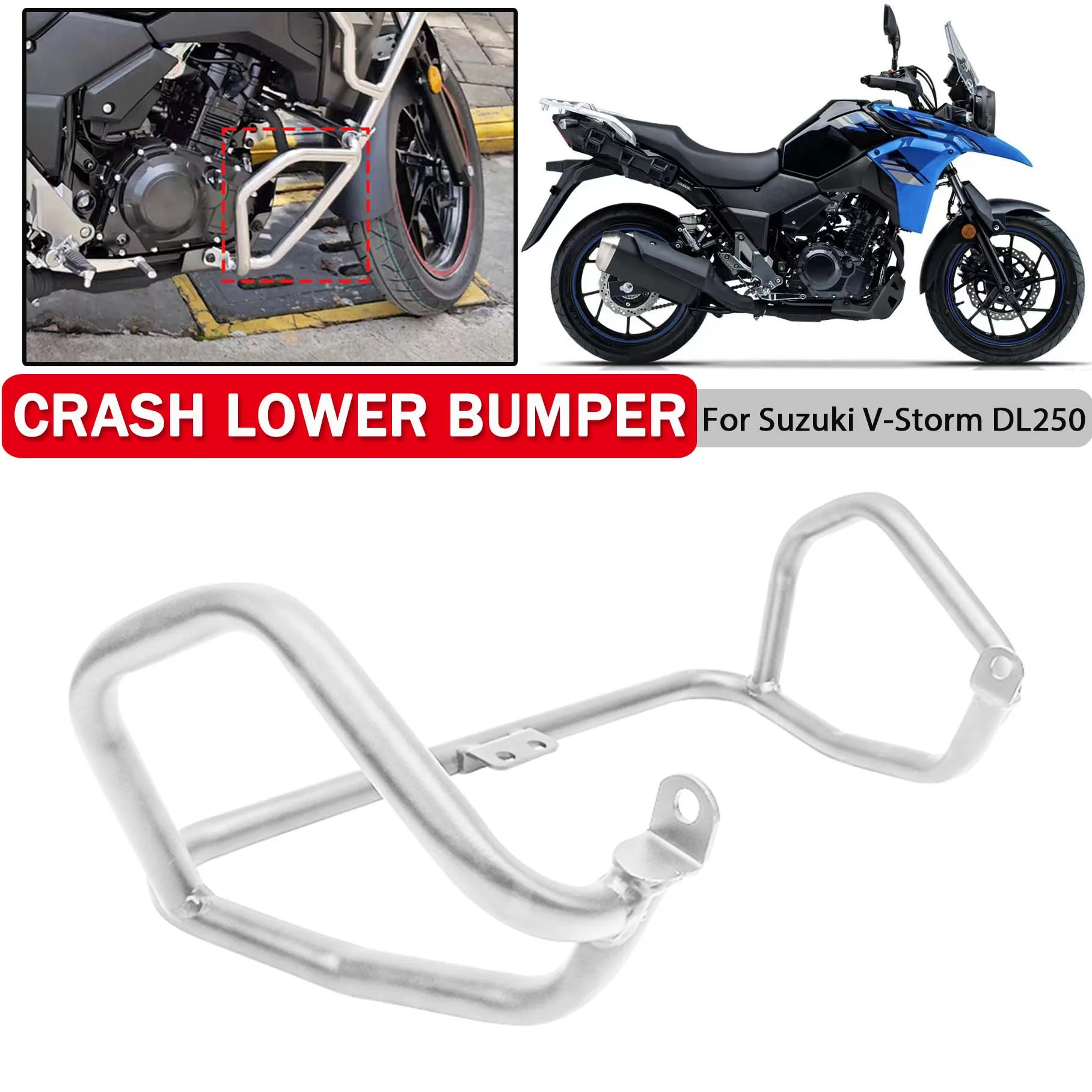 

Motorcycle Crash Lower Bars Bumper For Suzuki V-Storm DL250 DL 250 DL 250DL Engine Frame Guard Collision Prevention Protection