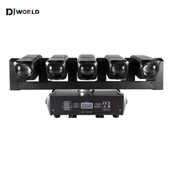 5x40W LED Beam Wash 6X20W RGBW Moving Head Light Infinite Rotating DMX512 LED Running Stage Effect Lighting DJ Party Bar Wedding