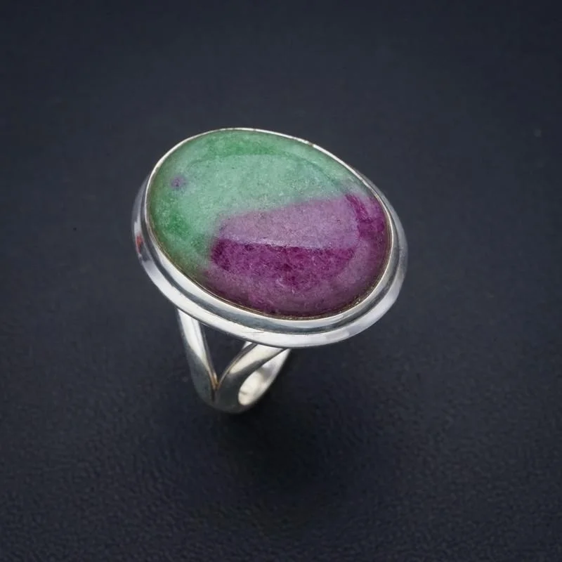 

StarGems Ruby Zoisite Handmade 925 Sterling Silver Ring 7.75 F1318