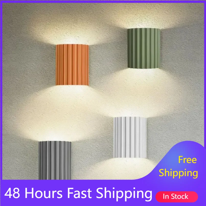 

Nordic Resin Wall Mounted Lamp for Hallway Aisel Corridor Restaurant Cafe Background Sconce Light Fixtures Modern Led Decoration