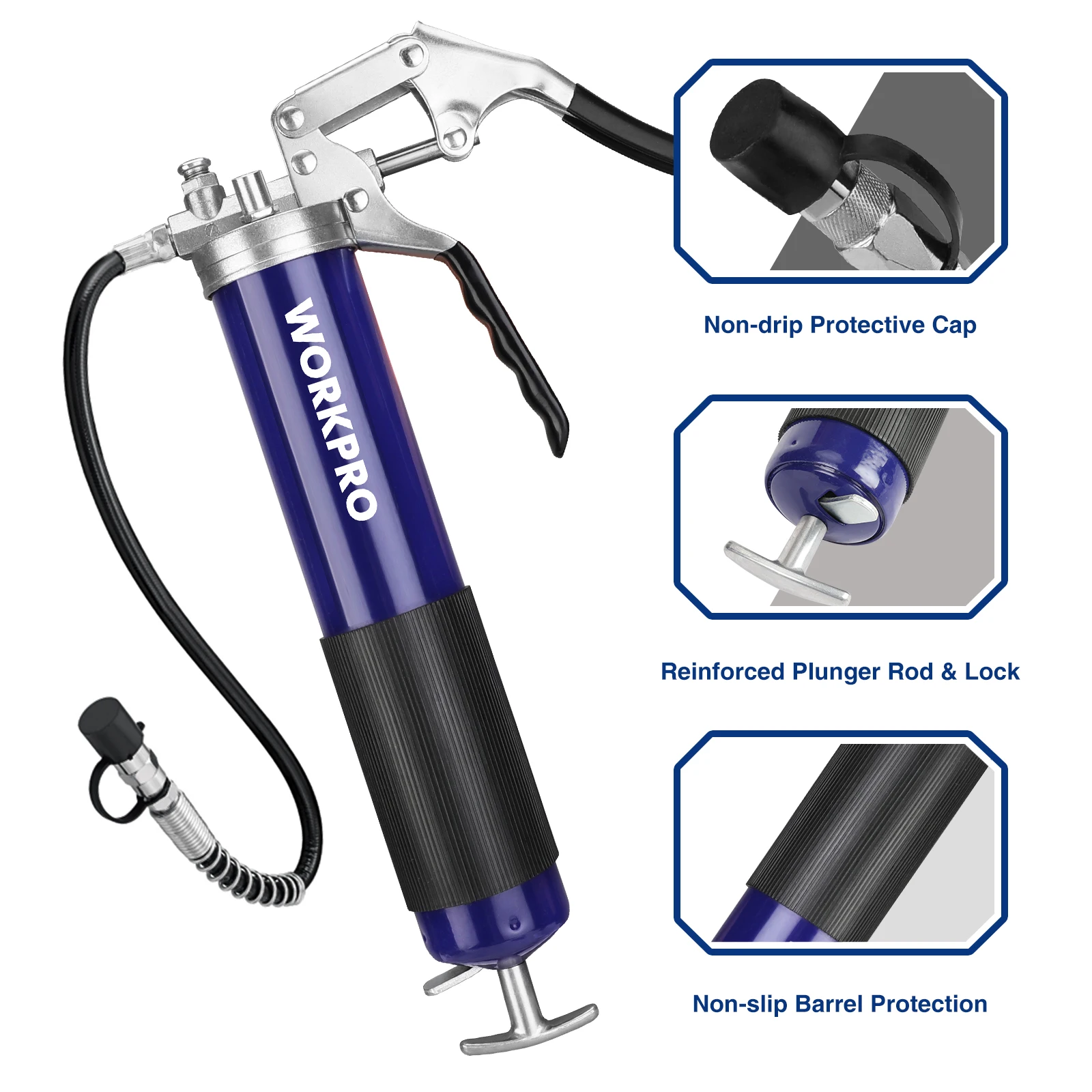 4500PSI 3000PSI Grease Gun Set Pistol Grip Gun Lubrication Oil Refueling Tool for SUV Truck