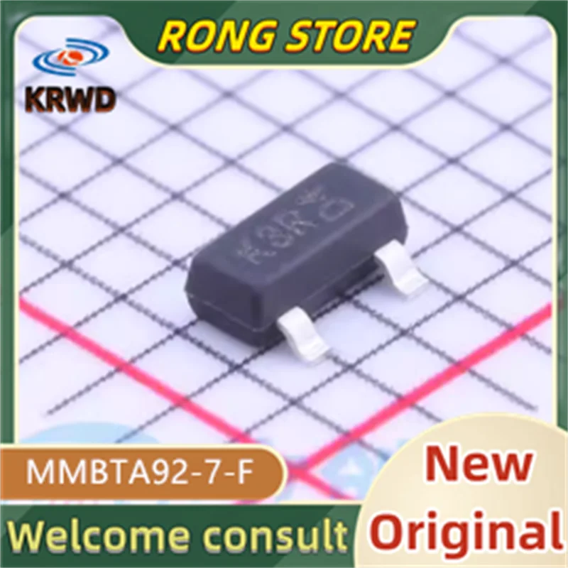 50PCS K3R New and Original Chip IC SOT-23-3 MMBTA92-7-F MMBTA92-7 MMBTA92