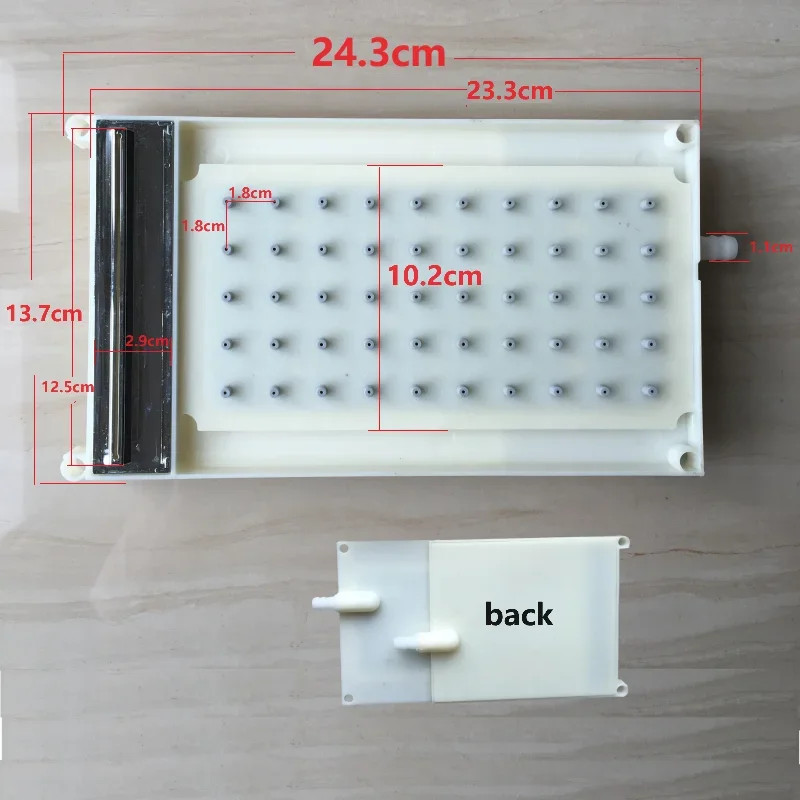 

ABS 24.3X13.7cm Rectangular Shower intubation type interface Shower head 5X10 hole Top Spray Waterfall Shower Head Accessories