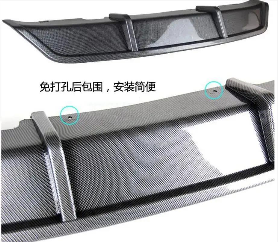 Rear Bumper Diffuser Bodykit For Ford Mondeo Fusion 2013 14 15 16 17 18+ ABS Plastic Material Carbon Black Bumper Diffuser Parts