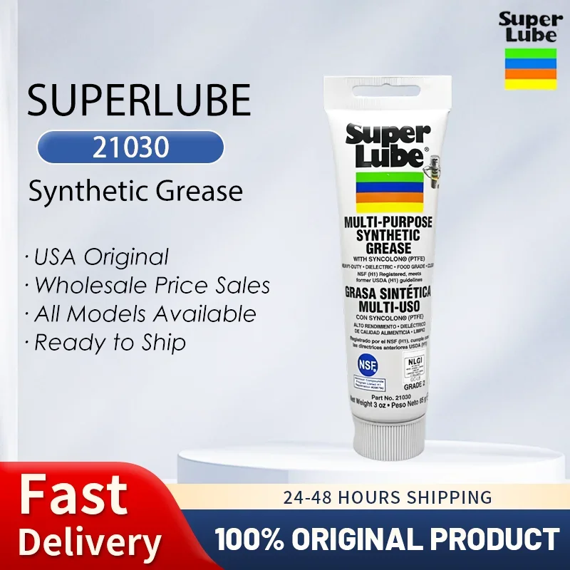 Super Lube 21030 Синтетическая смазка из ПТФЭ 3 унции NSF Пищевая смазка для подшипников цепной направляющей - Оригинальный продукт