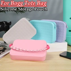 Silicone Storage Pouch Beach Bag Connector with Lanyard Zipper Wallet Large Capacity for Bogg Bag