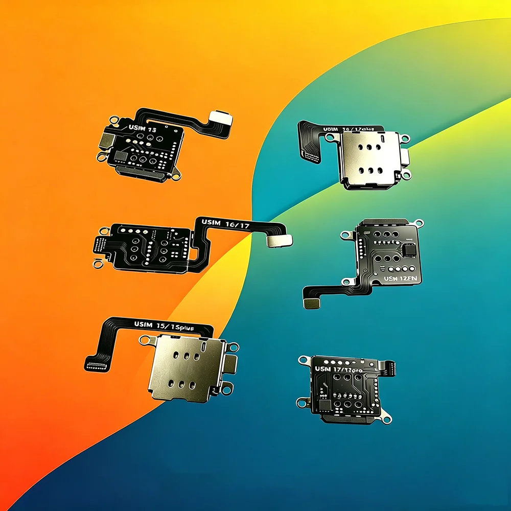 Комплект из 5 интегрированных (MEP) слотов для SIM-карт SIMHUB iPhone серий 12-17: аксессуар гибкий кабель IC инструменты