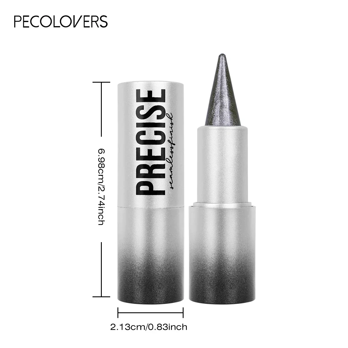 قطعة واحدة من أعواد ظلال العيون المقاومة للماء تدوم طويلاً ولامعة عالية المصطبغة وقلم ظلال عيون بني، سهل الاستخدام #4