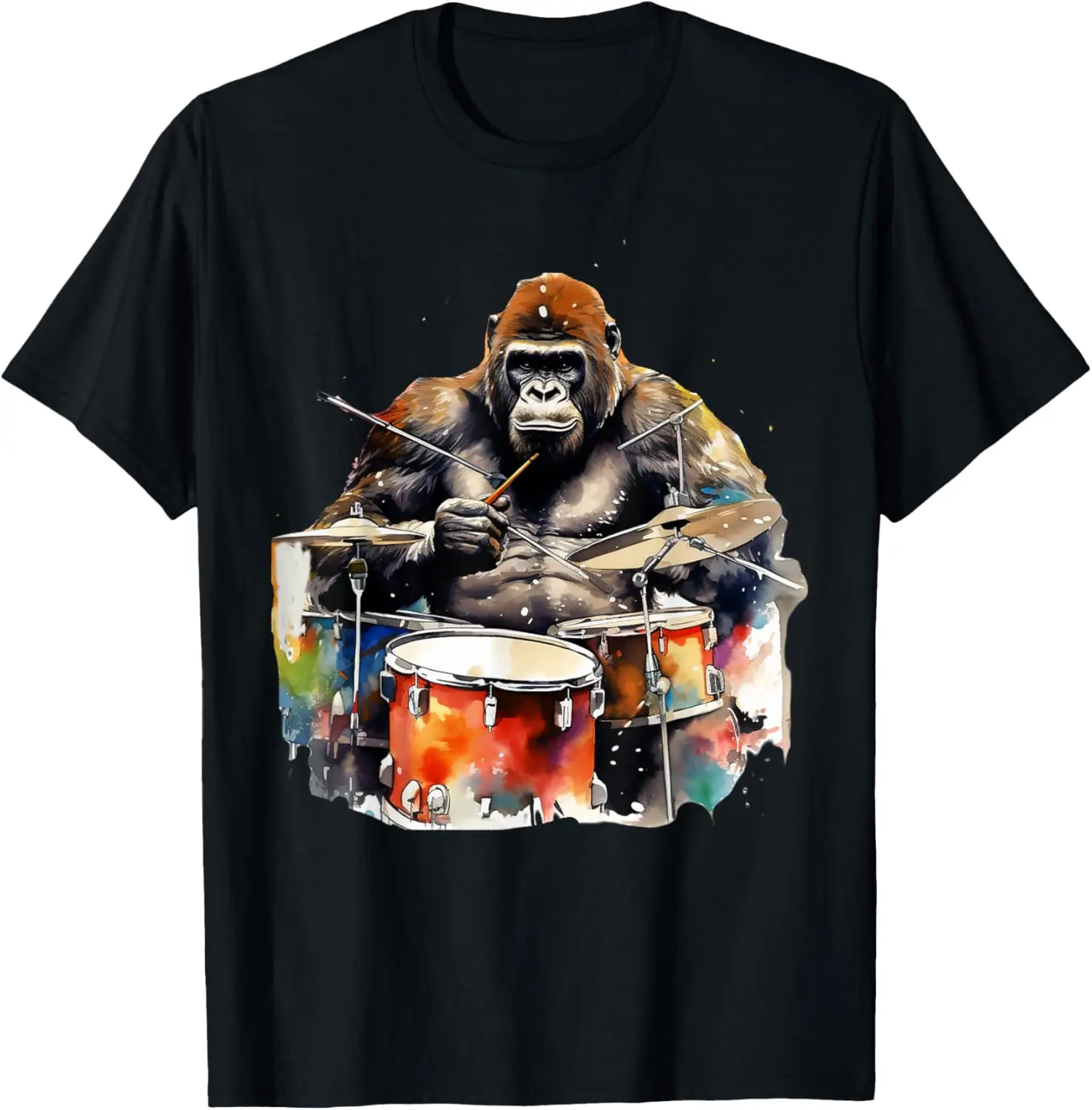 

Gorilla Drumming Gorilla Playing Drums Drummer T-Shirt