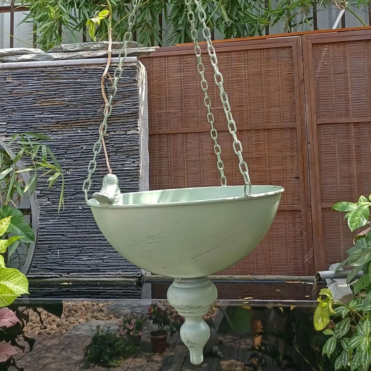 A62Z Hanging Basket Flower Pots, Outdoor Courtyard Corridor Garden Plant Decoration, Hanging Flower Pots Green
