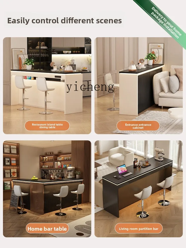 

XL sofa back bar table long table household living room rock slab partition small apartment island table backrest cabinet