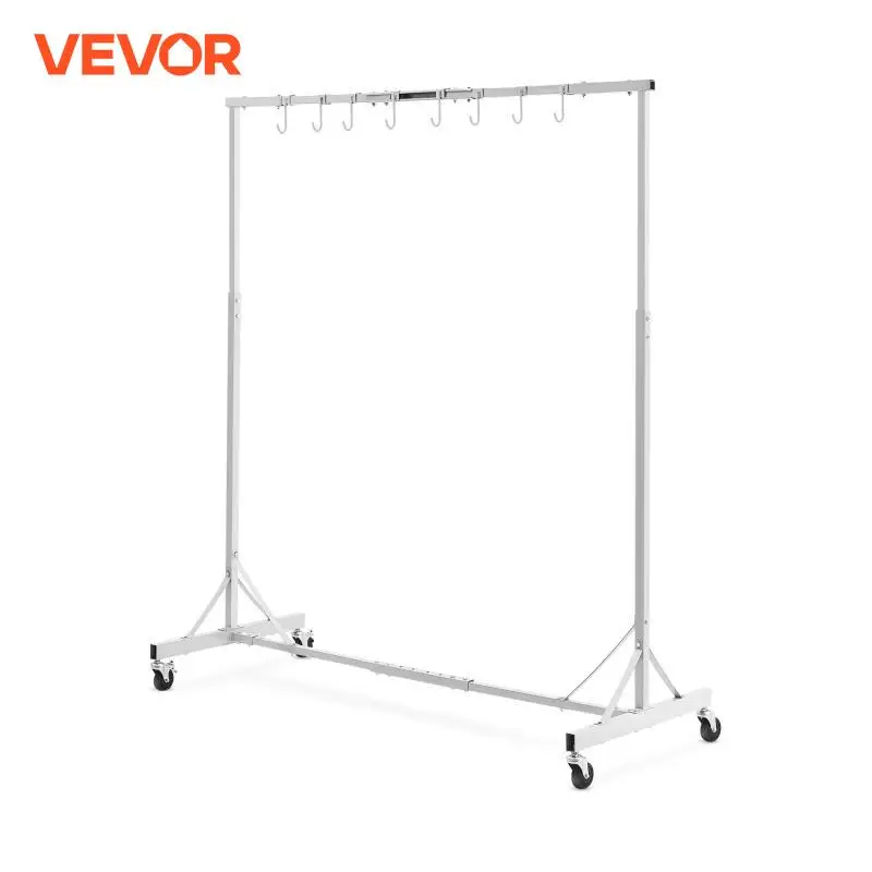 VEVOR 66 lbs Painting Drying Rack 5 ft-7 ft Adjustable Height Automotive Paint Auto Body Stand for Auto Repair Shops