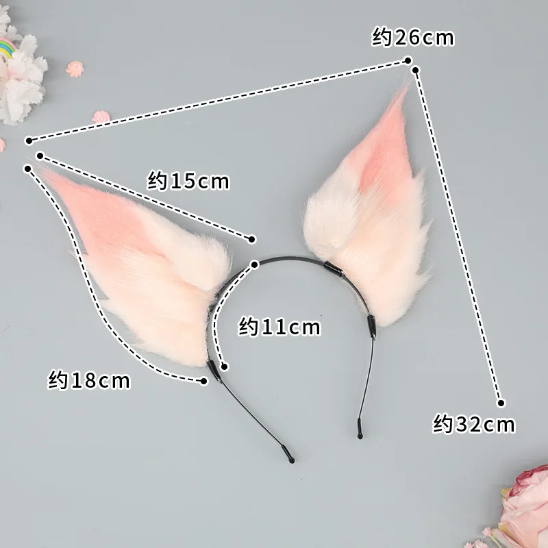 Furry Ear Headband for Halloween Party Maid Hairhoop Roleplaying Character Hairdband Costume Accessories Cosplay Props