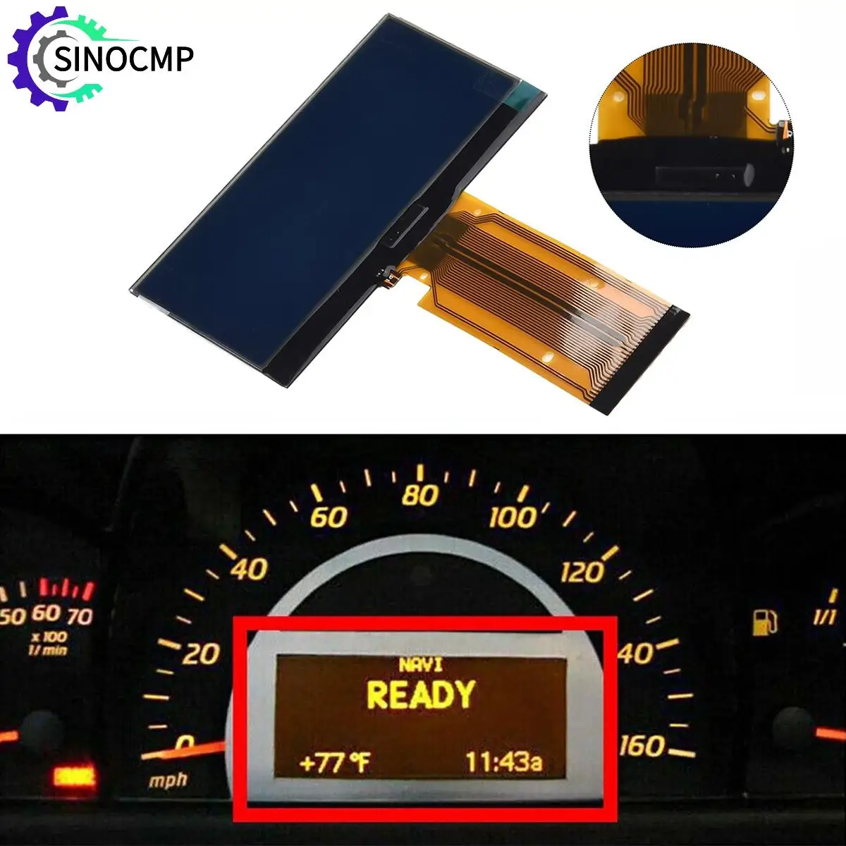 

Dashboard LCD Display For Mercedes Benz W203 C Class 2001-2004 Speedometer Screen VDO LCD Screen Instrument Cluster Car Parts