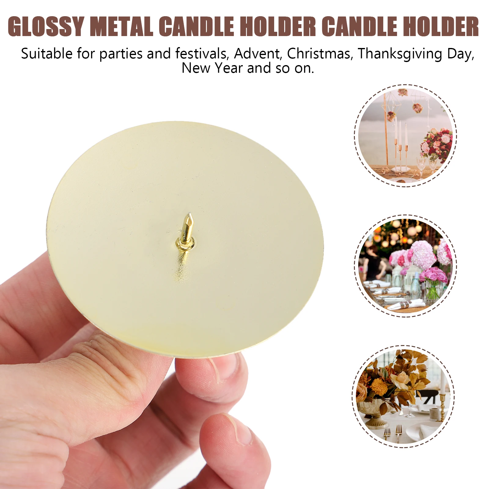 

10pcs Metal Fixing Accessories Fixator Holders Fixing Tools For Christmas Decorations Pillar Plate