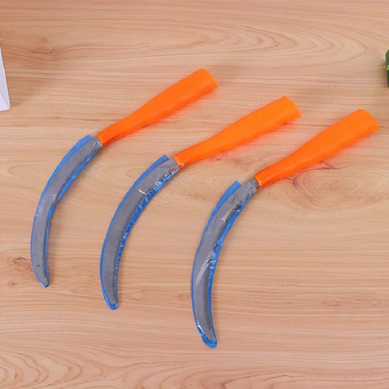 10pcs Stainless Steel Sickle Scythe Farming Tool Kit With Teeth For Weed Removal And Harvesting Small Grain Cutter Weed Killer