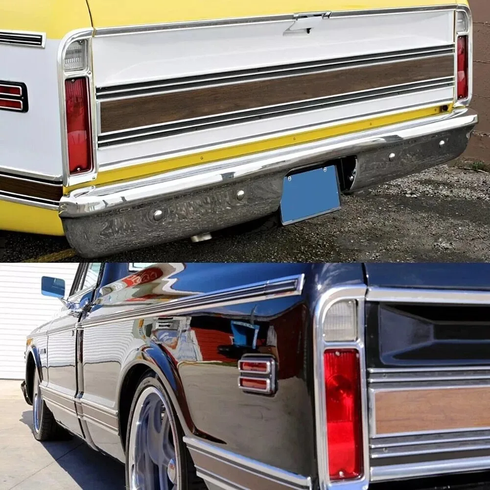 Tail Light& Tail Backup Lights 2X Red LED Tailight C677209 For Chevy/GMC Pickup Truck 1967-1972