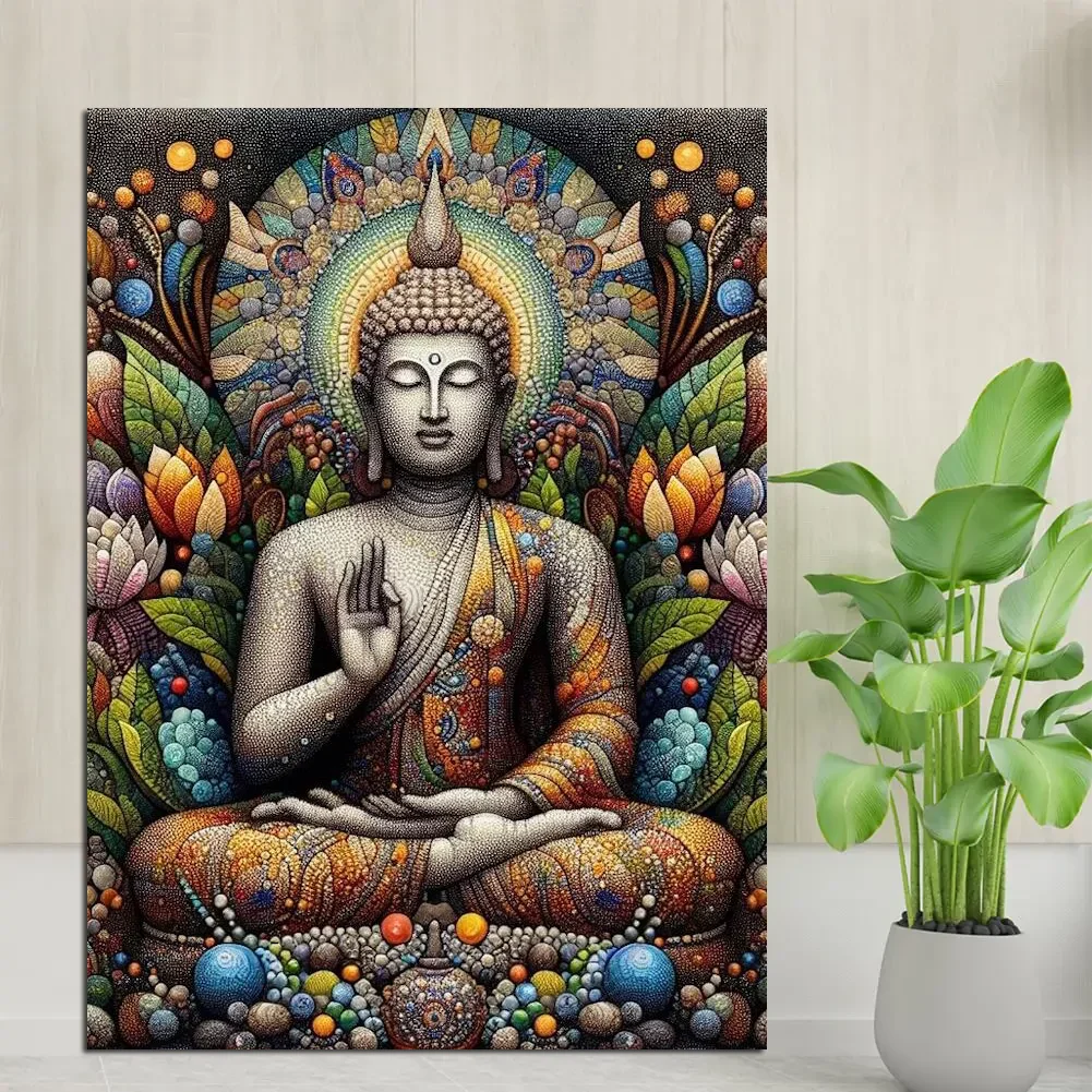 DIY Diamond Painting Buddhist Lotus New Amazing Religion Portrait Diamond Mosaic Embroidery Cross Stitch Kits Home Decor