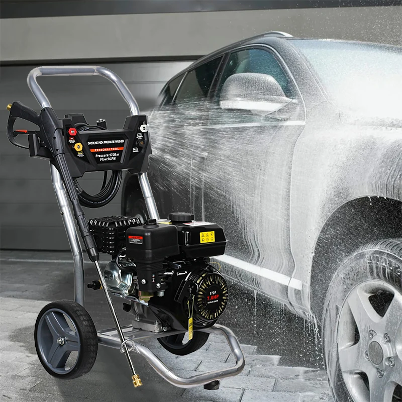 170bar 2500psi Portable High Pressure Car Washer With Wheel Multi Function