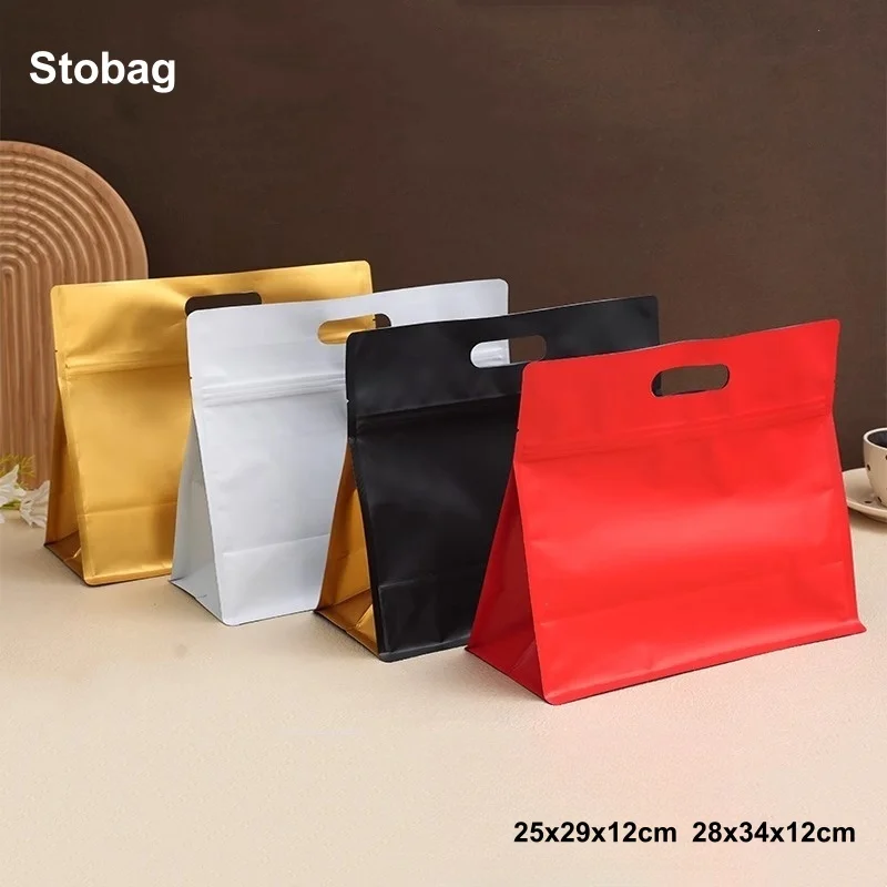 

StoBag 20pcs Food Coffee Packaging Bag Tote Aluminum Foil Sealed for Tea Beans Powder Nuts Storage Reusable Portable Pouches