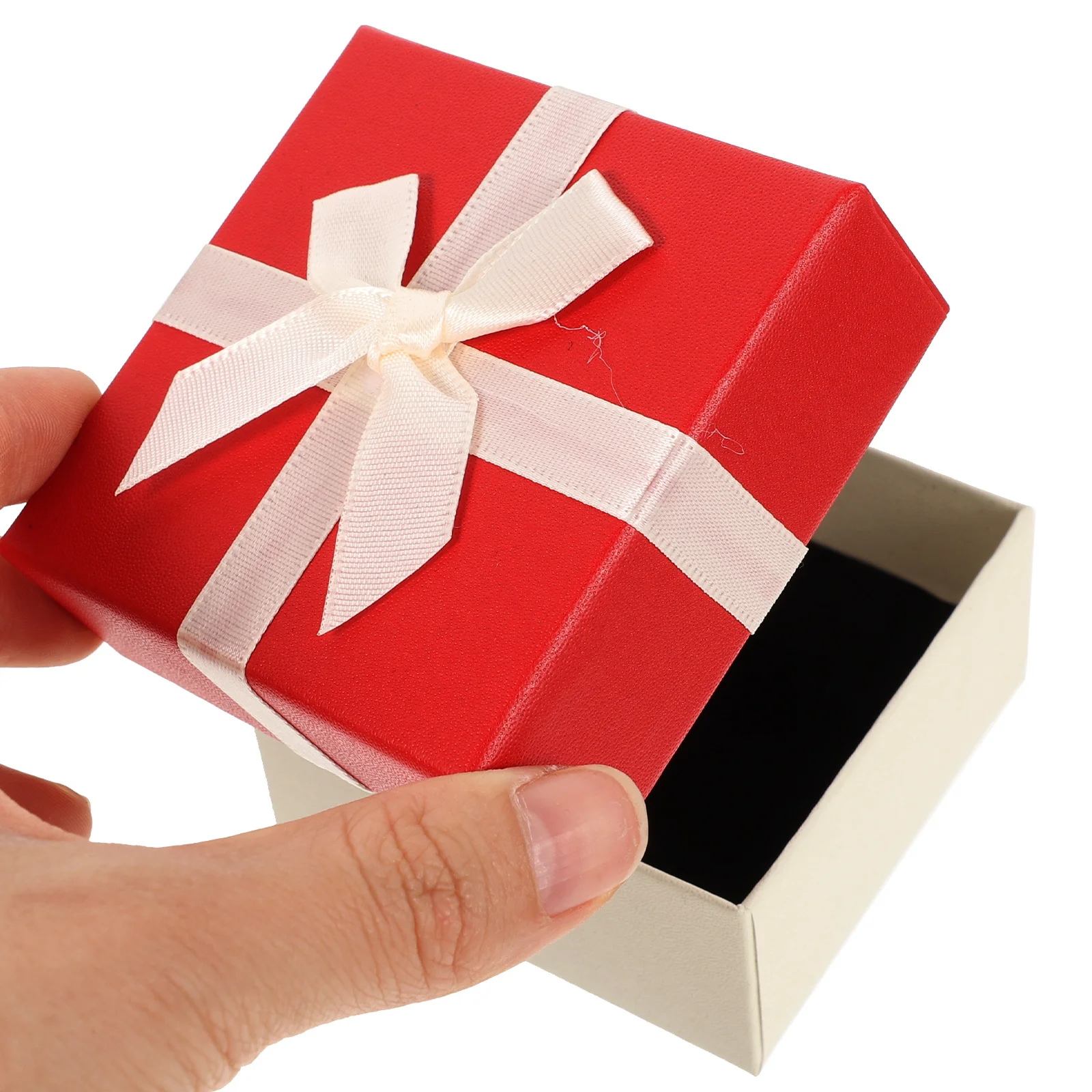 12Pcs Small Jewelry Box with Bowknot Decor Creative Ring Gift Box for Proposal Wedding Ceremony Travel Essential Earring