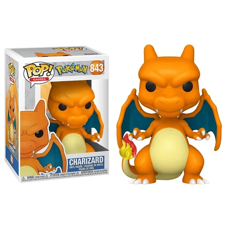 ใหม่ FUNKO POP Pikachu Series eevee #577 #643 raichu 645 mew #843ตุ๊กตาไวนิล Charizard ตุ๊กตาขยับแขนขาได้ของเล่นโมเดล PVC สำหรับเด็กเป็นของขวัญ