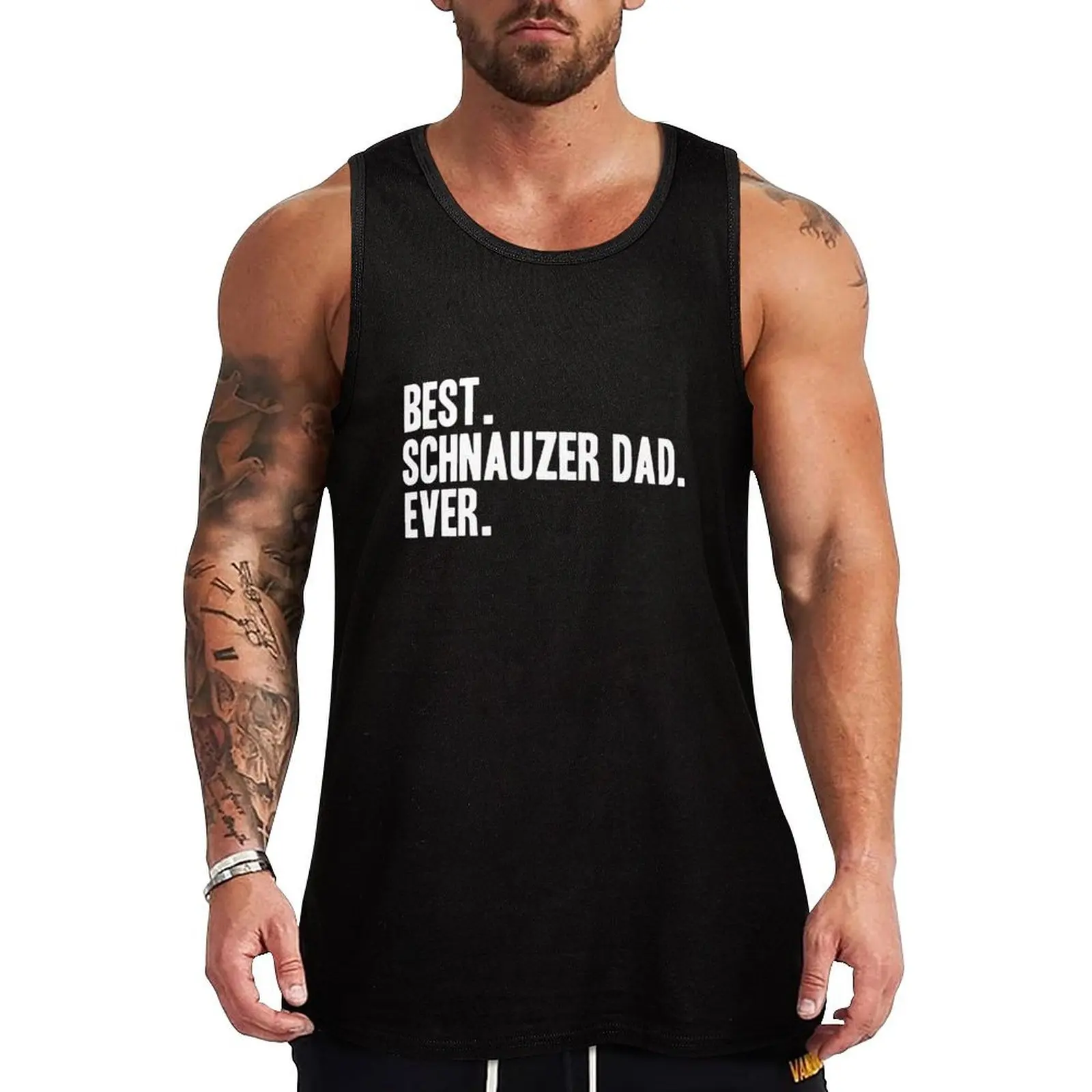 Schnauzer Shirt Dad Funny Pet Schnauzer Tank Top t shirt gym Men's t-shirts