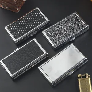 Coarse Medium Fine Three Use Creative Cigarette case Portable Metal Anti Pressure Cigarette Box Personalized men Smoking Tool