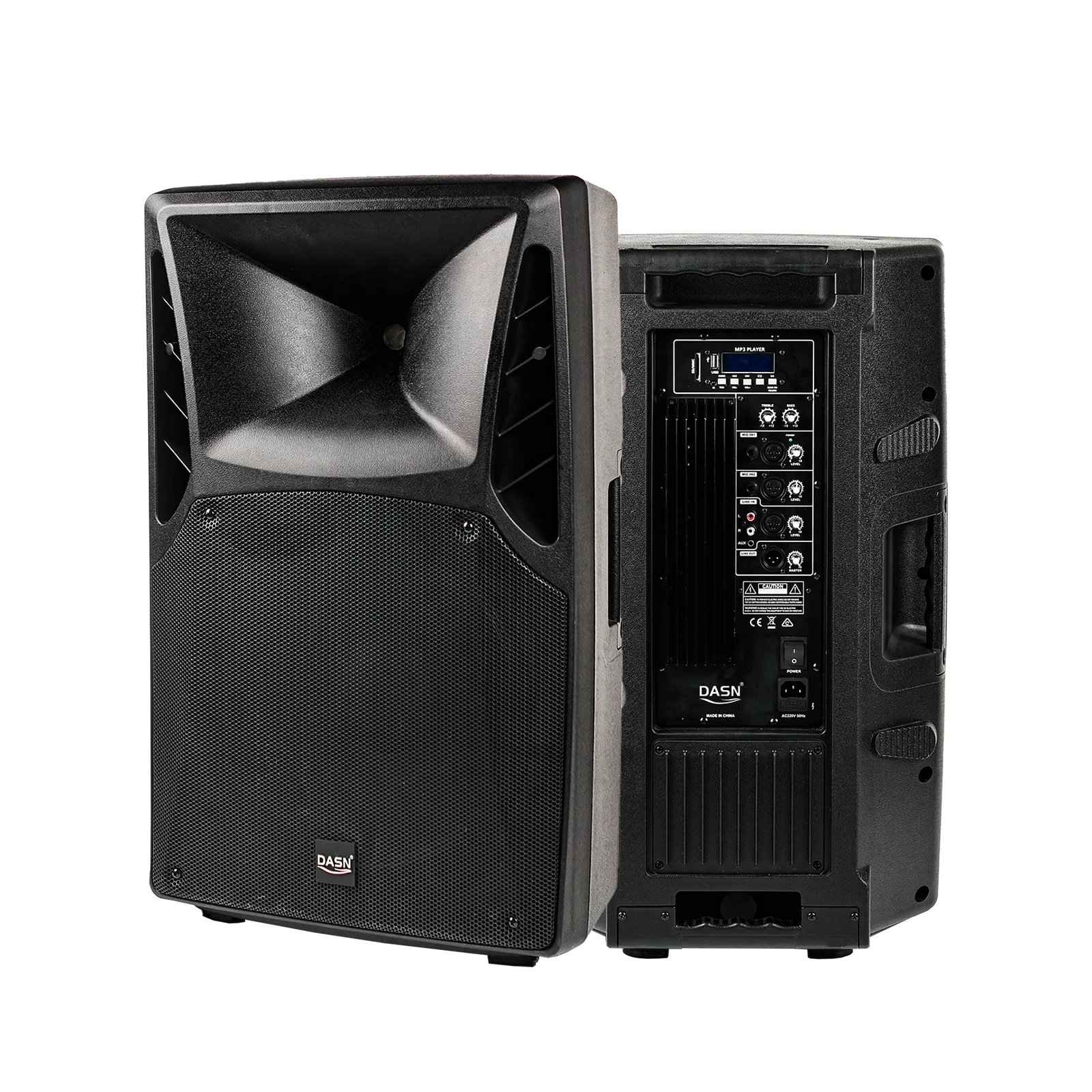 

DASN SCQ15AC 15 Inch 720W 2 Way Professional Active Plastic Full Frequency PA Speaker System DJ Stage Audio Home Theater Sound