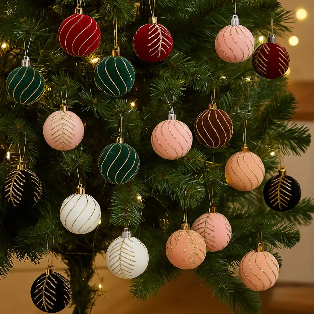 Weihnachtsbaum-Hängekugeln, rot, grün, weiß, lebendige, bruchsichere Ornamente für Urlaub, Hochzeit, Party, Dekoration