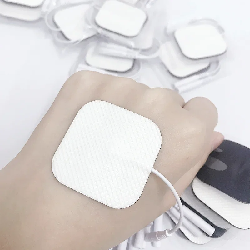 Coussinets d'électrodes de stimulateur musculaire, tampons de remplacement auto-adhésifs en tissu Non tissé en Gel pour Machine de thérapie numérique Tens, 10/20 pièces