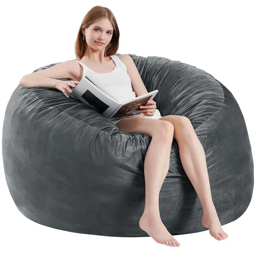 

Feet Bean Bag Chair BeanBag Chairs for Adults, Living Room Furniture Sofa with Soft Micro Fiber Cover, Round Fluffy Couch for Be
