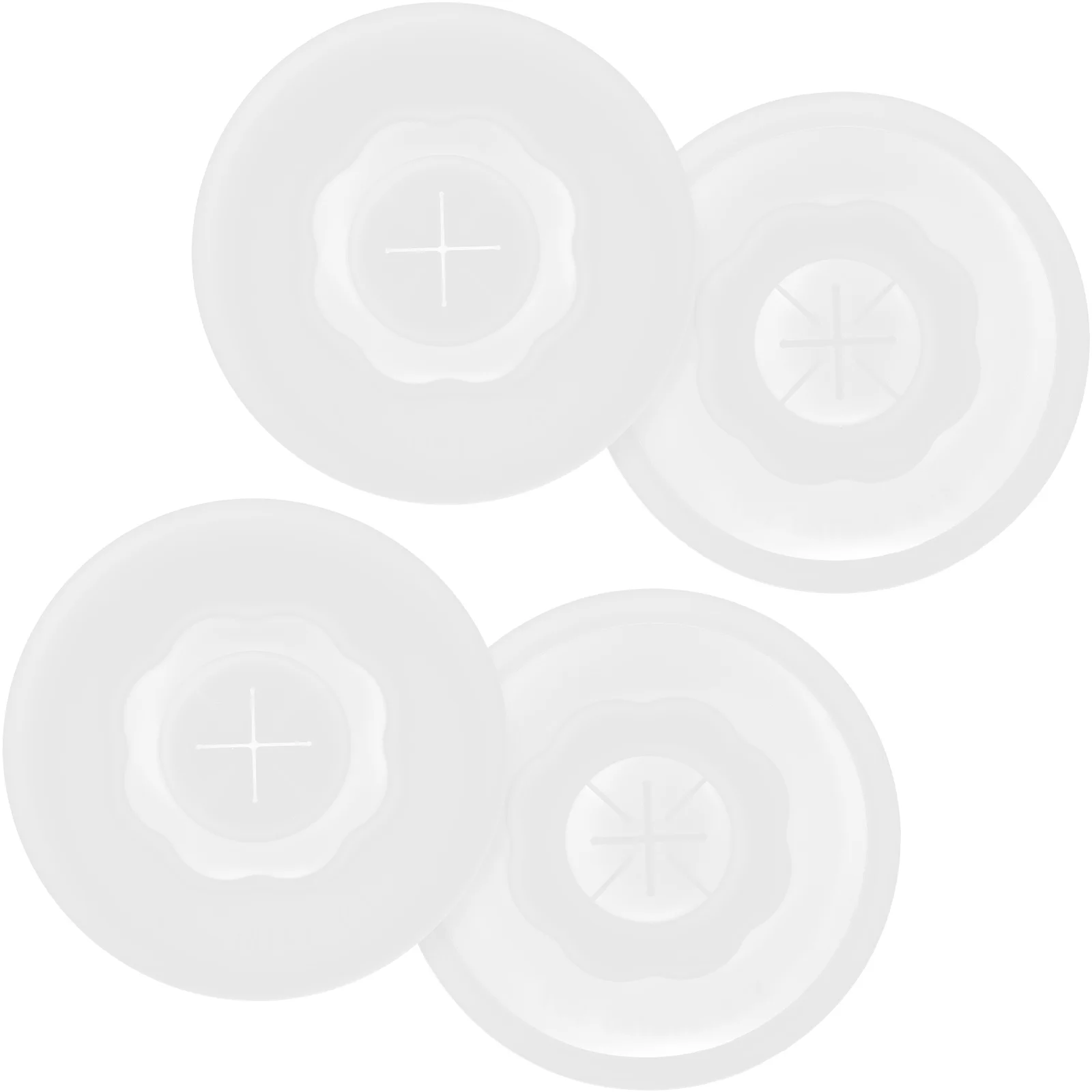 4 Pcs Airtight Seal Lids Cap Food Grade Star Mouth Silicone Cup Cups Mug Sealing Reusable Covers